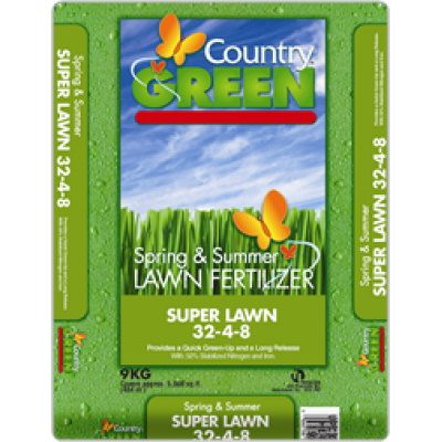 Country Green Lawn Fertilizer 9 kg 32-4-8